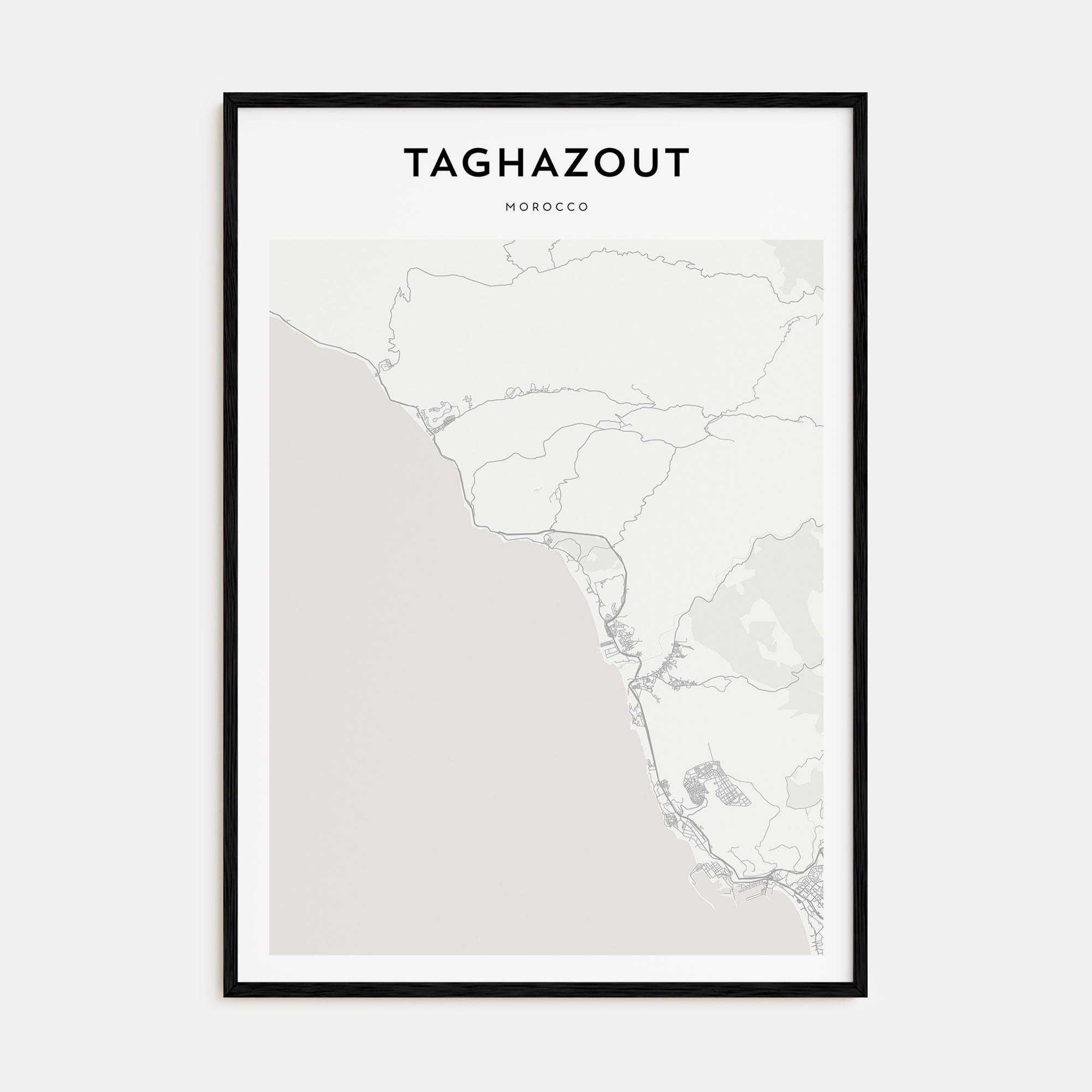 Taghazout Map Portrait Poster
