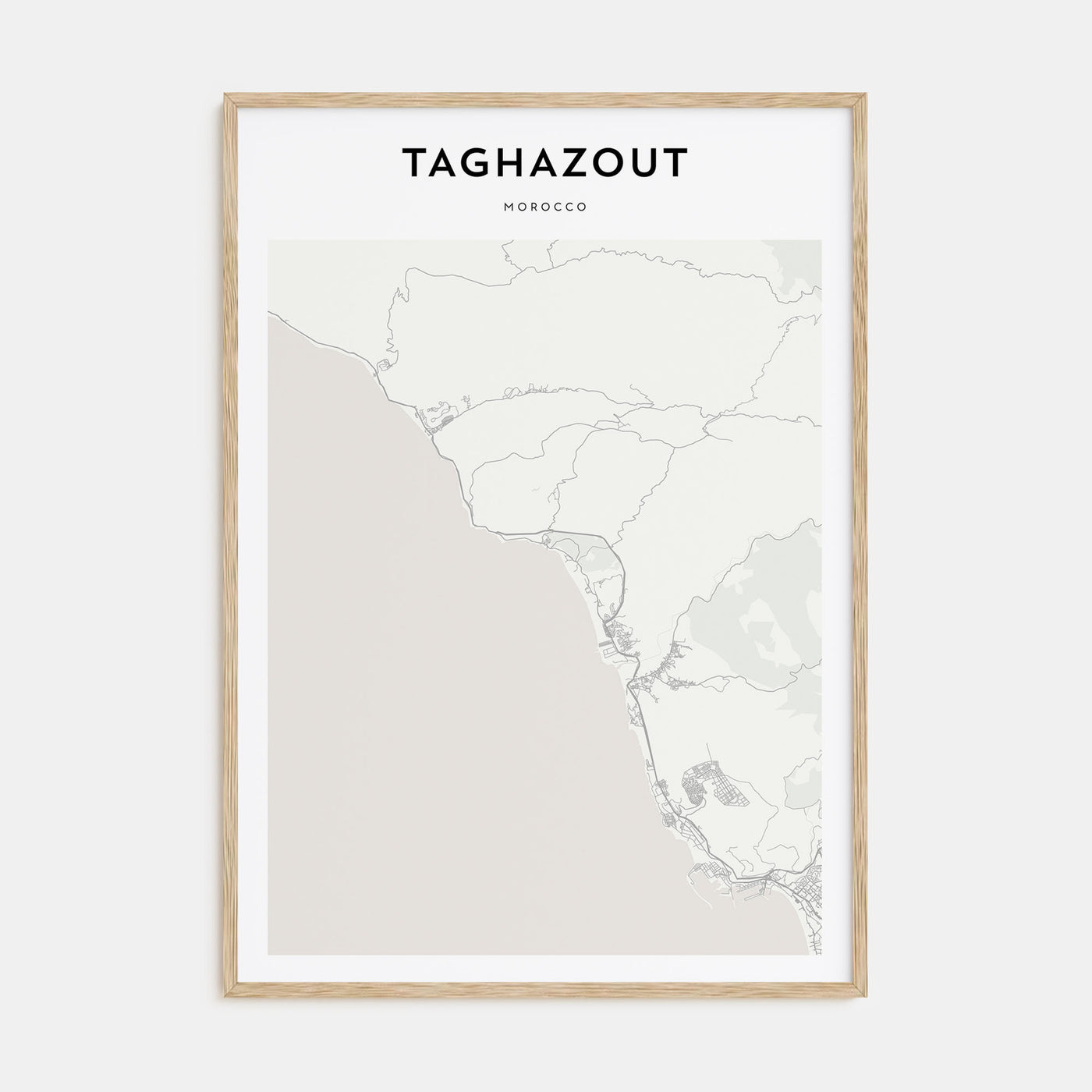 Taghazout Map Portrait Poster