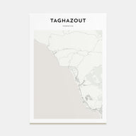 Taghazout Map Portrait Poster