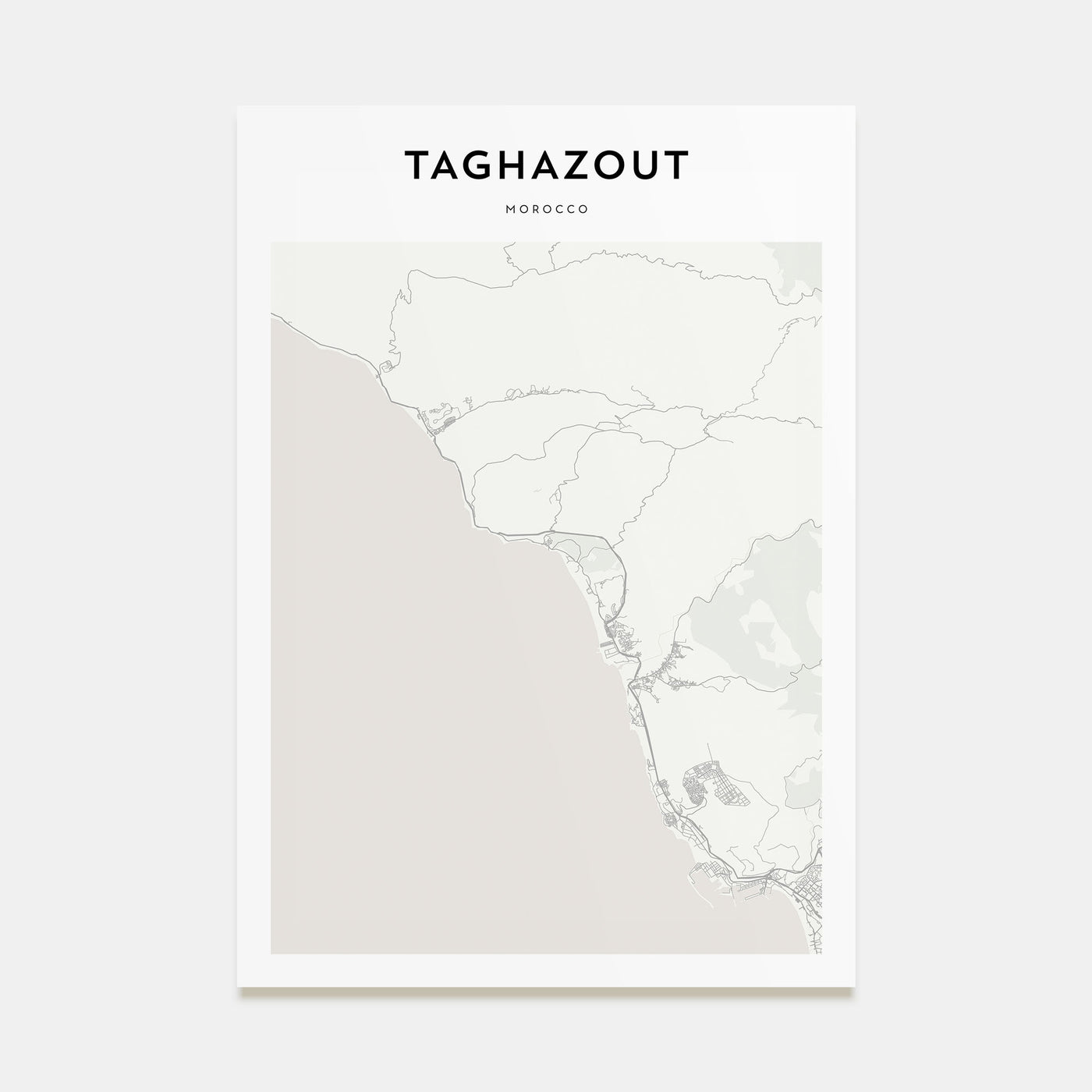 Taghazout Map Portrait Poster