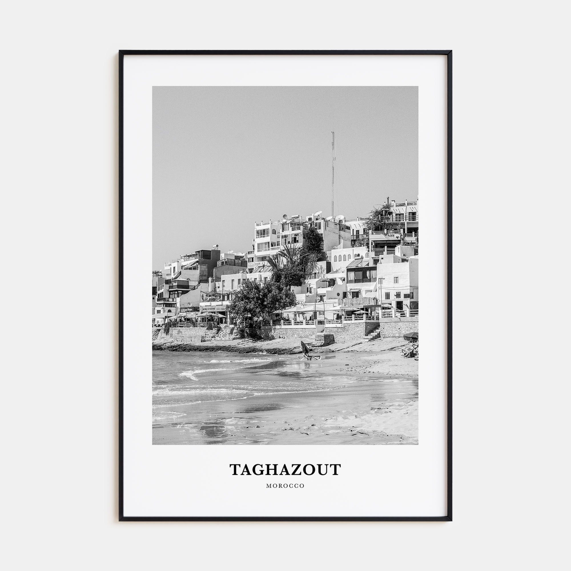 Taghazout Portrait B&W Poster
