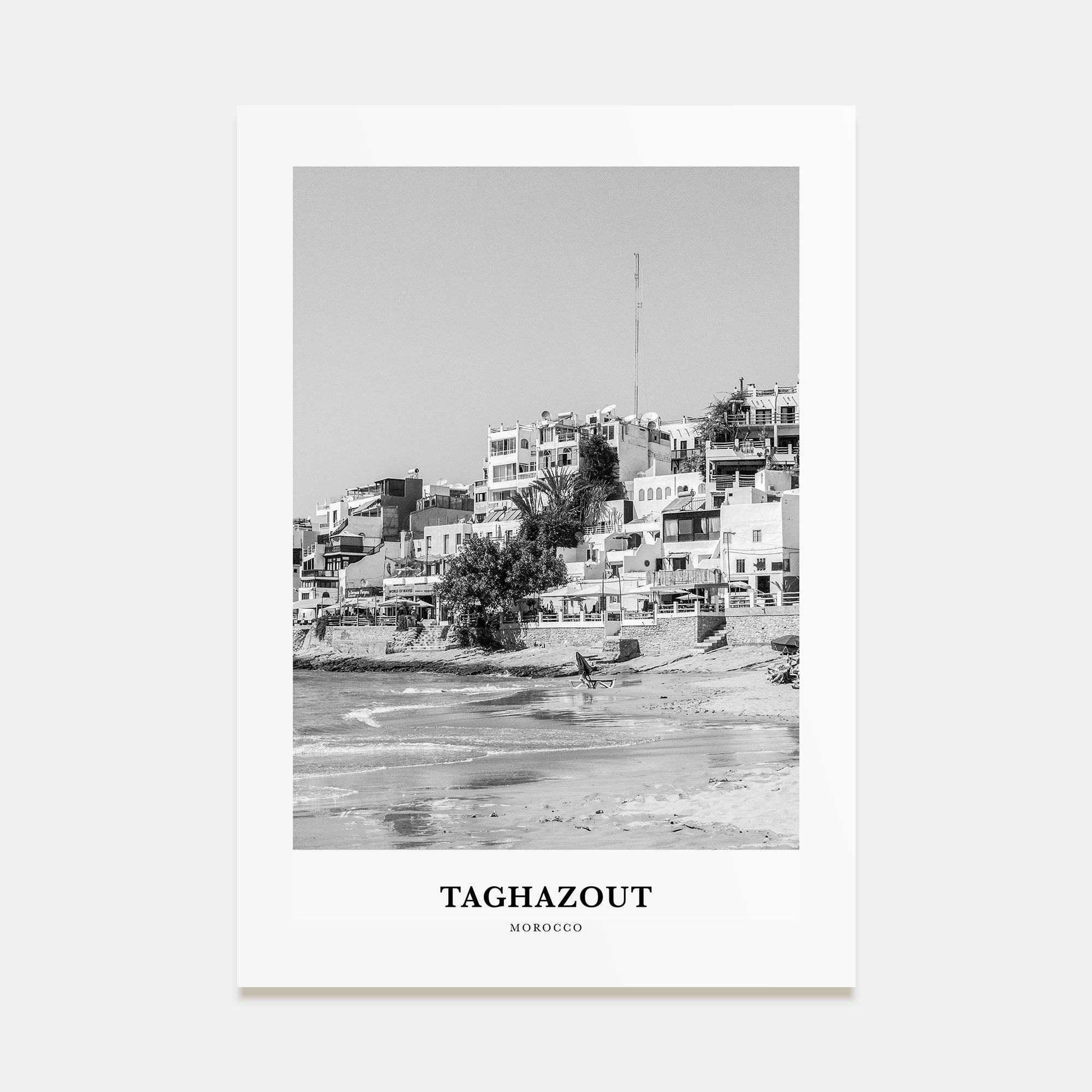 Taghazout Portrait B&W Poster