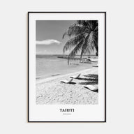 Tahiti Portrait B&W Poster