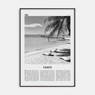 Tahiti Travel B&W Poster