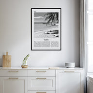 Tahiti Travel B&W Poster