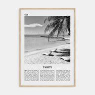Tahiti Travel B&W Poster