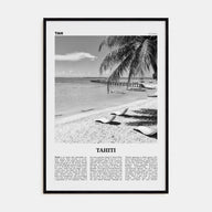 Tahiti Travel B&W Poster