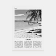 Tahiti Travel B&W Poster
