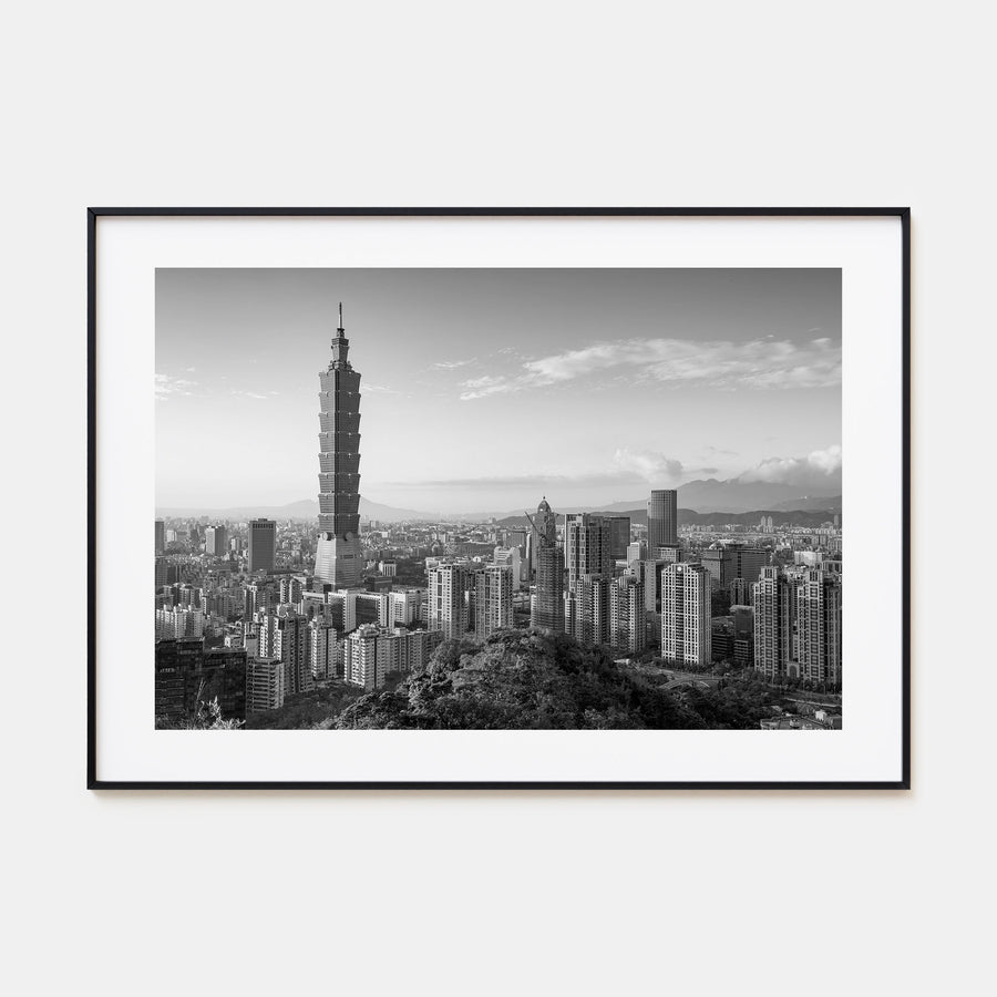 Taipei Landscape B&W Poster