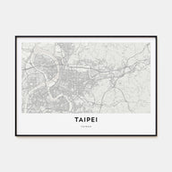 Taipei Map Landscape Poster