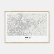 Taipei Map Landscape Poster