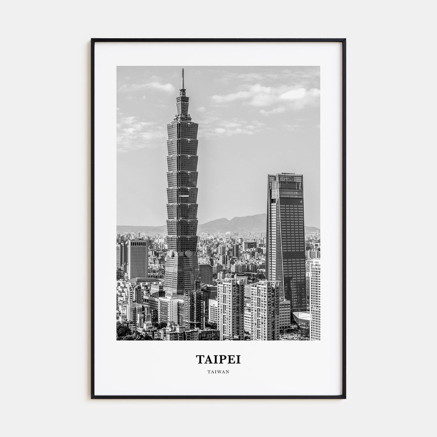Taipei Portrait B&W No 1 Poster