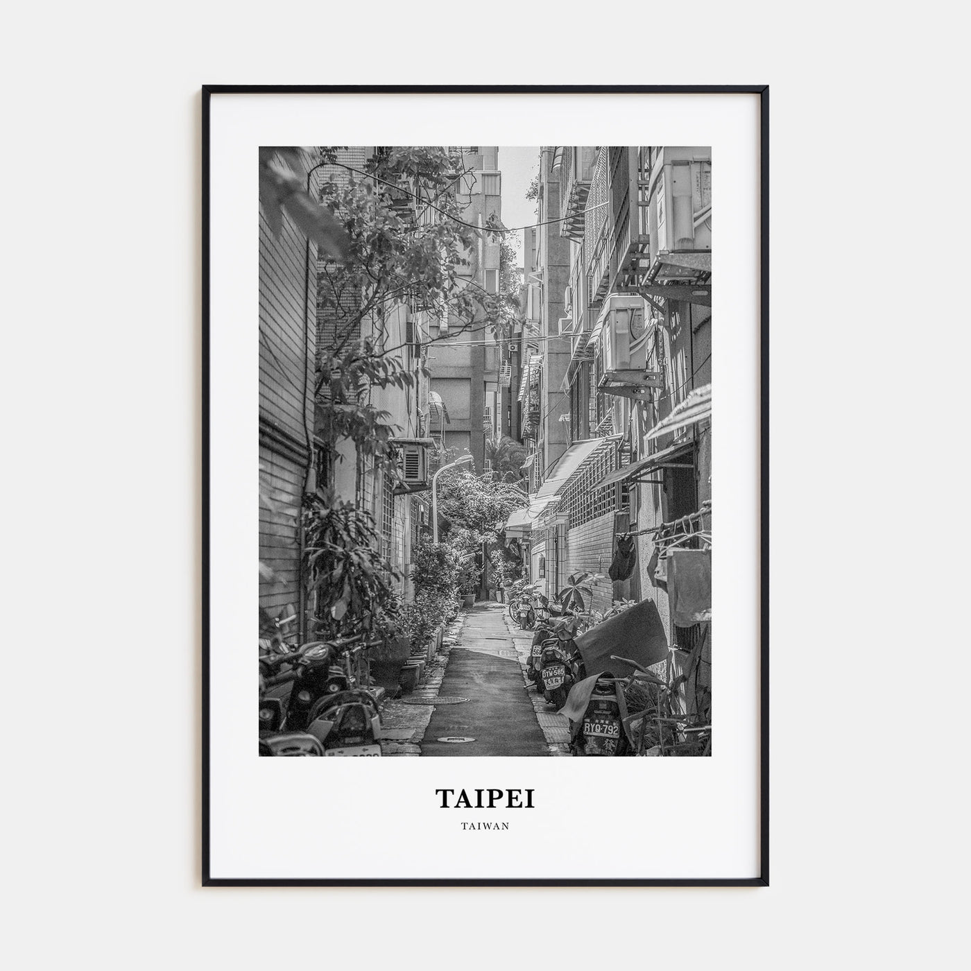 Taipei Portrait B&W No 3 Poster