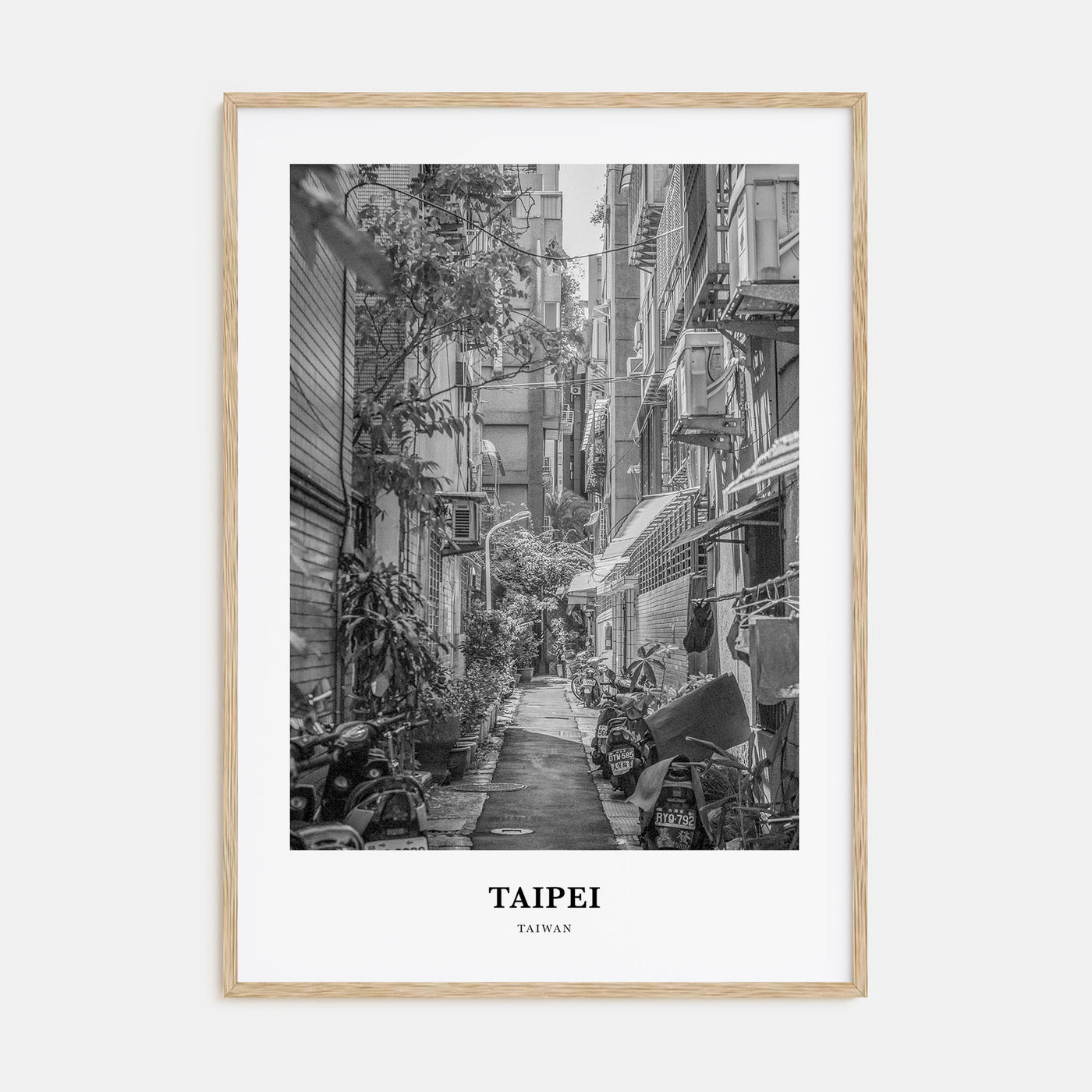 Taipei Portrait B&W No 3 Poster