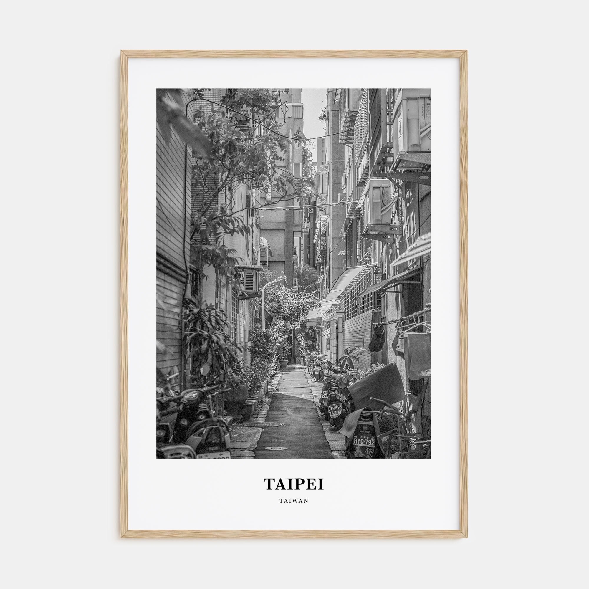 Taipei Portrait B&W No 3 Poster