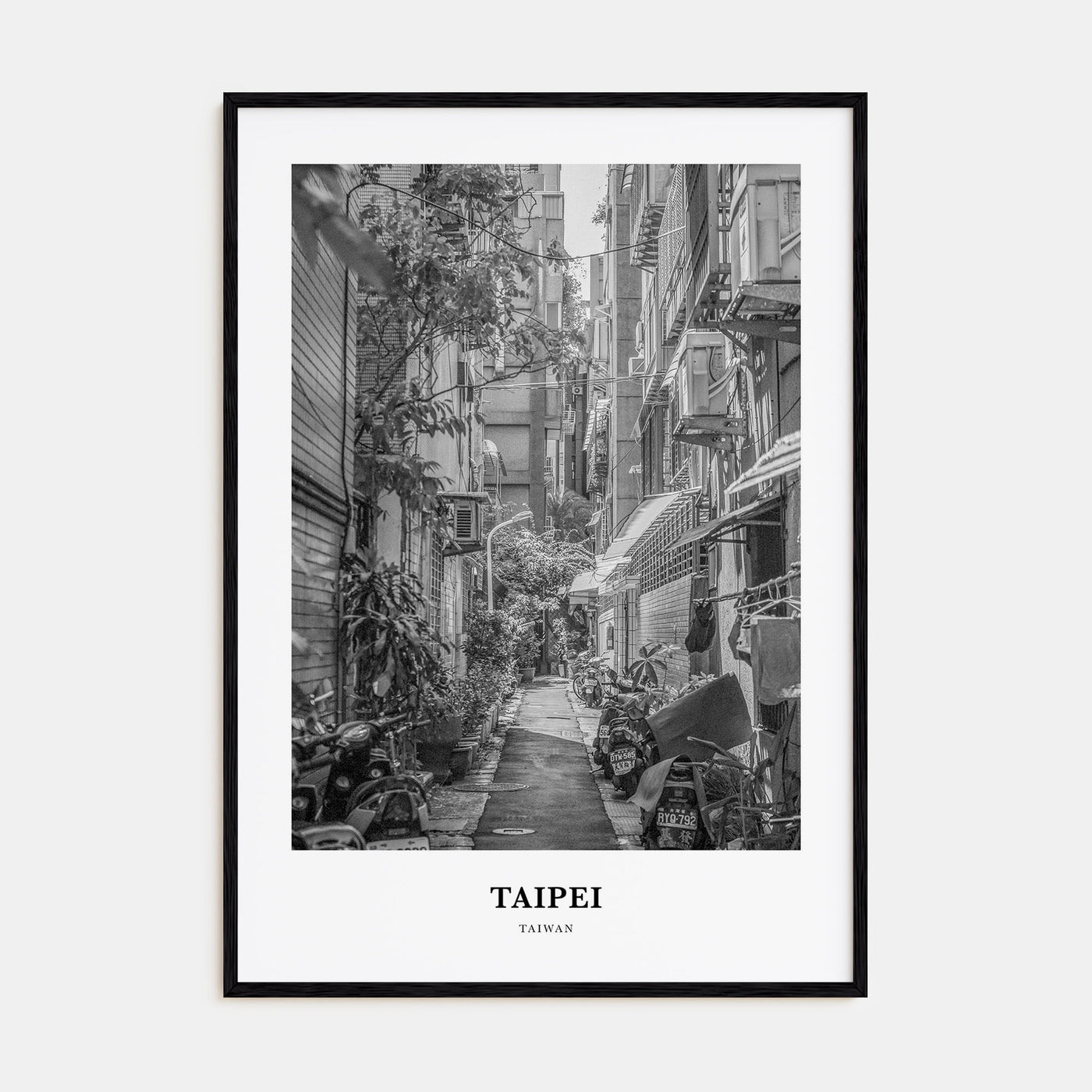 Taipei Portrait B&W No 3 Poster