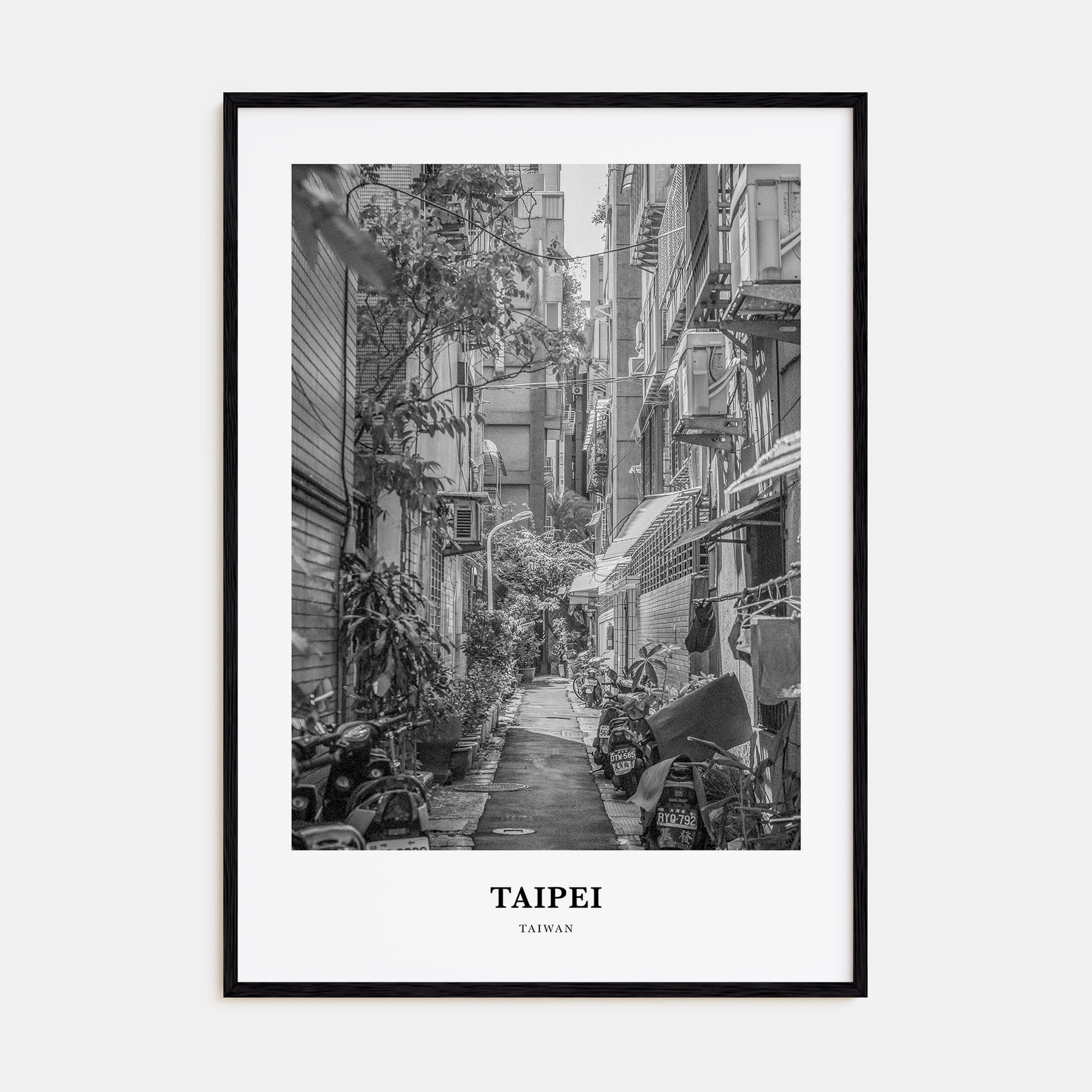 Taipei Portrait B&W No 3 Poster