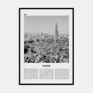 Taipei Travel B&W No 3 Poster