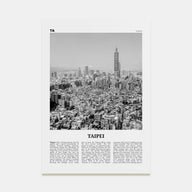Taipei Travel B&W No 3 Poster