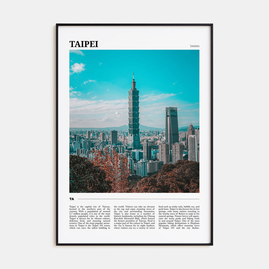 Taipei Travel Color Poster