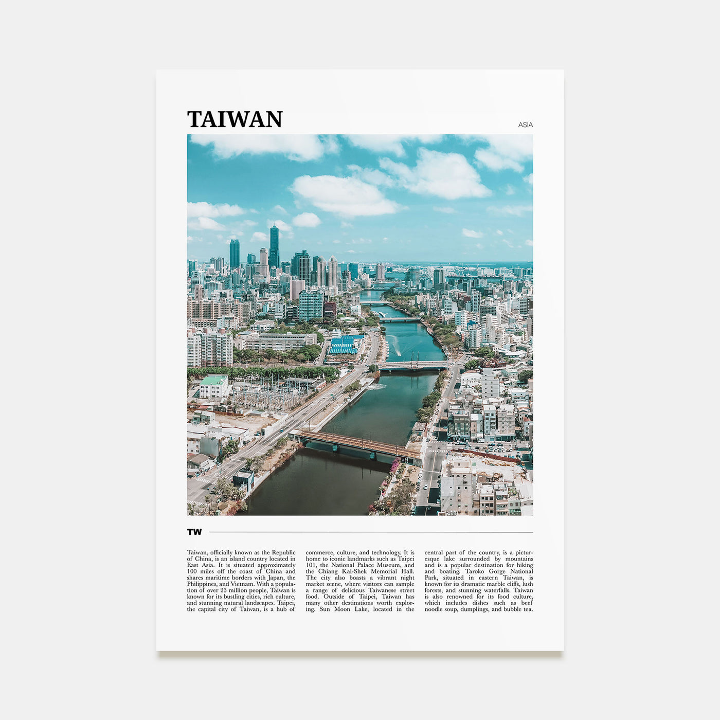 Taiwan Travel Color Poster
