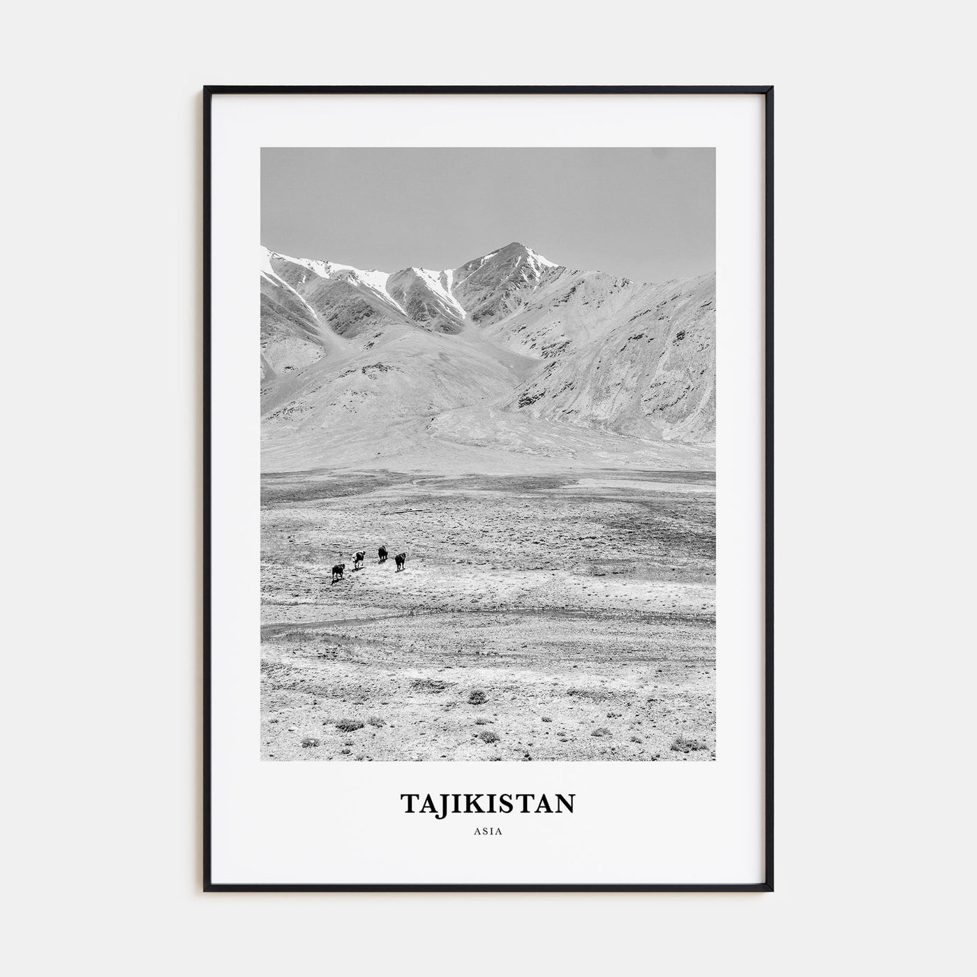 Tajikistan Portrait B&W Poster