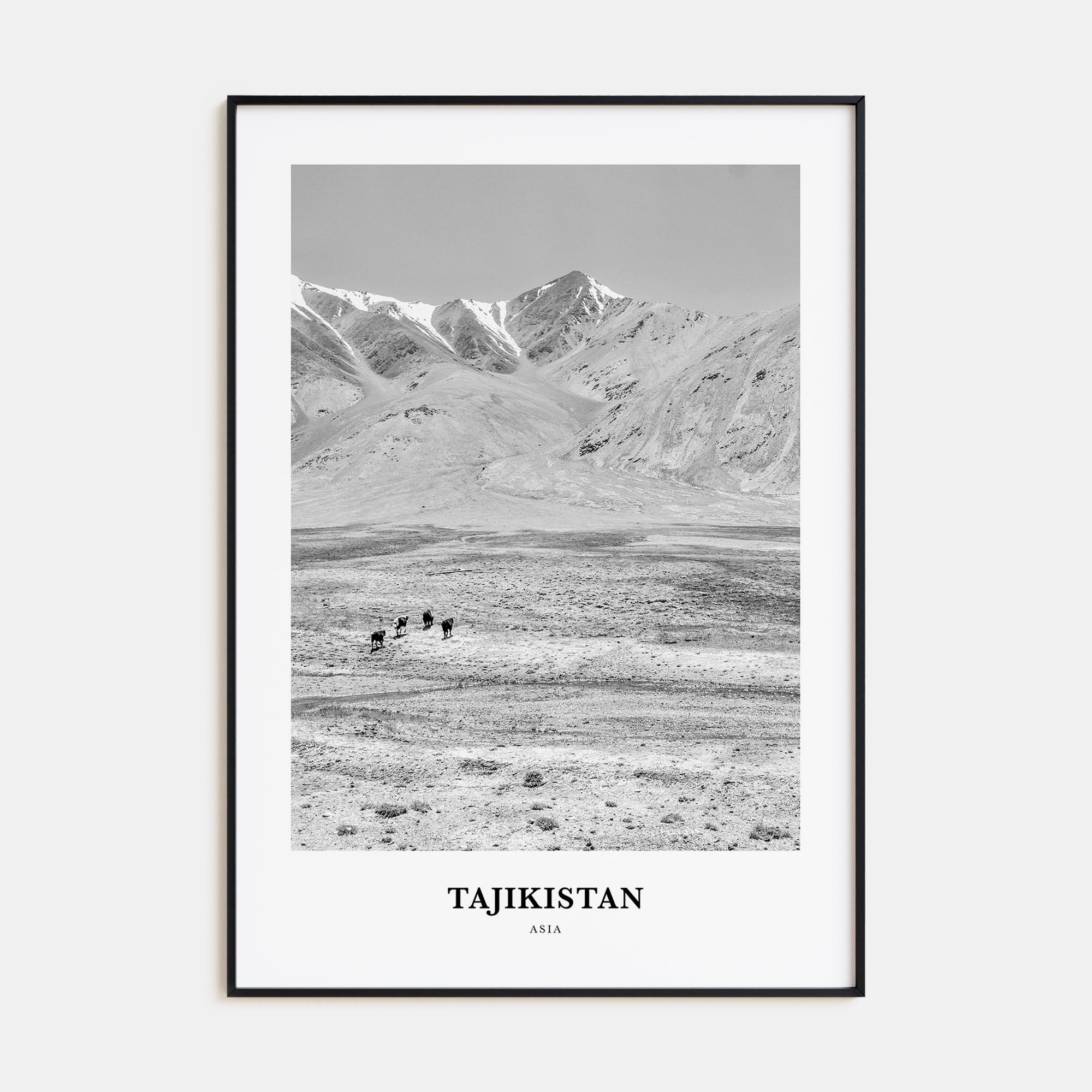 Tajikistan Portrait B&W Poster