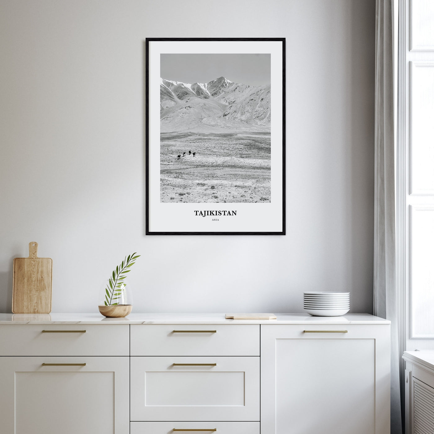 Tajikistan Portrait B&W Poster