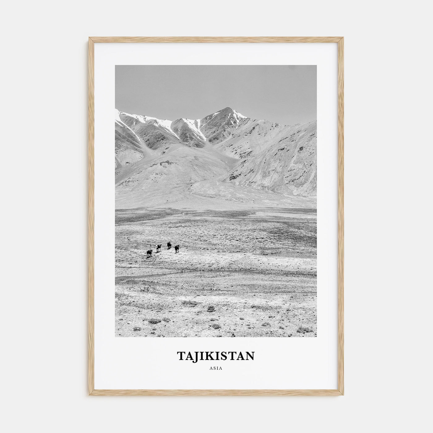 Tajikistan Portrait B&W Poster