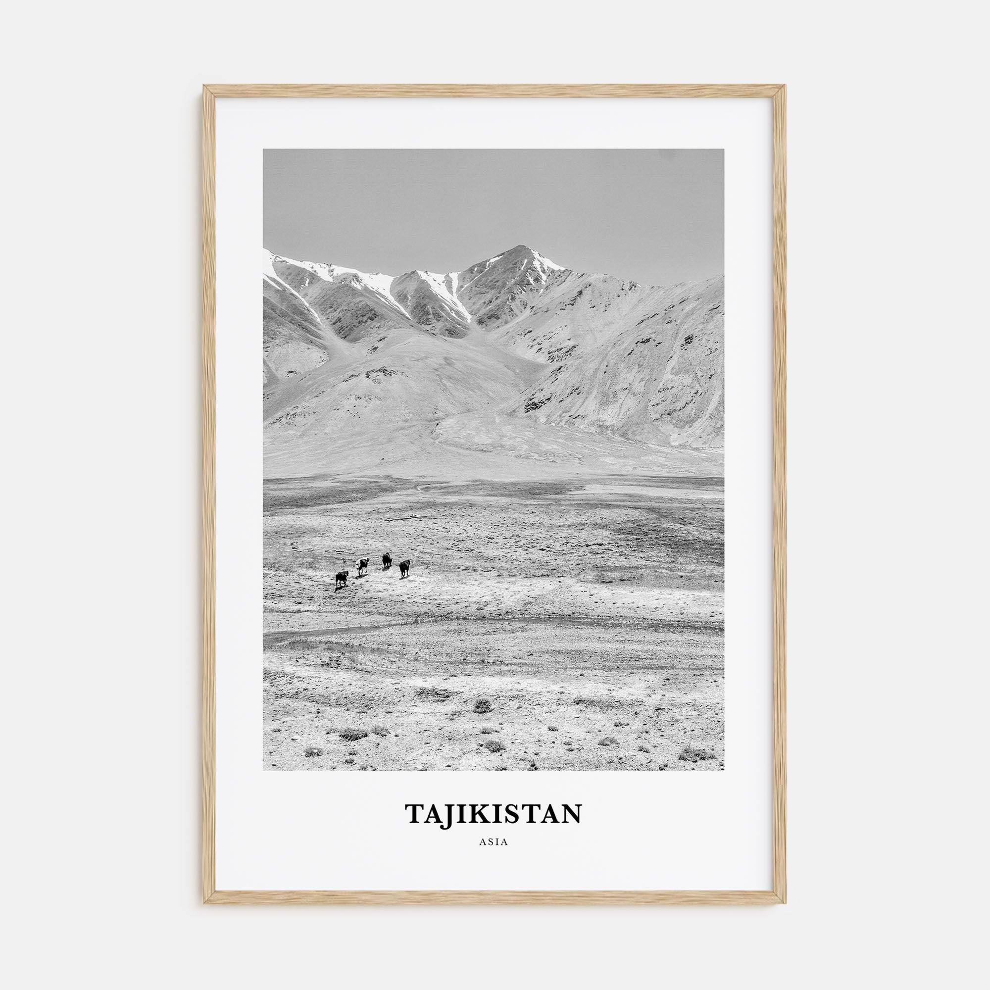 Tajikistan Portrait B&W Poster