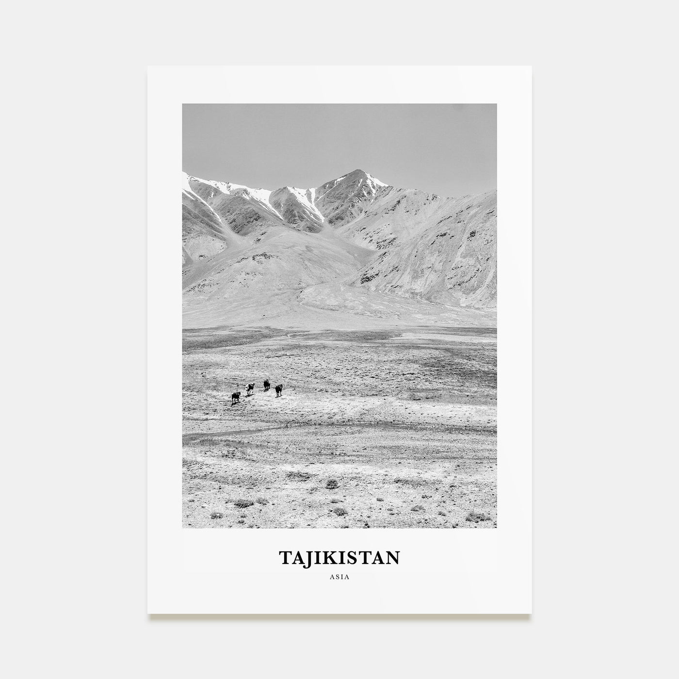 Tajikistan Portrait B&W Poster