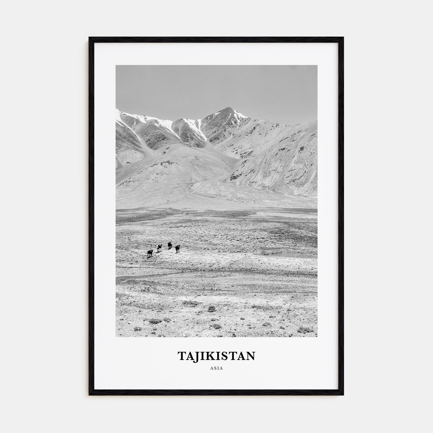 Tajikistan Portrait B&W Poster