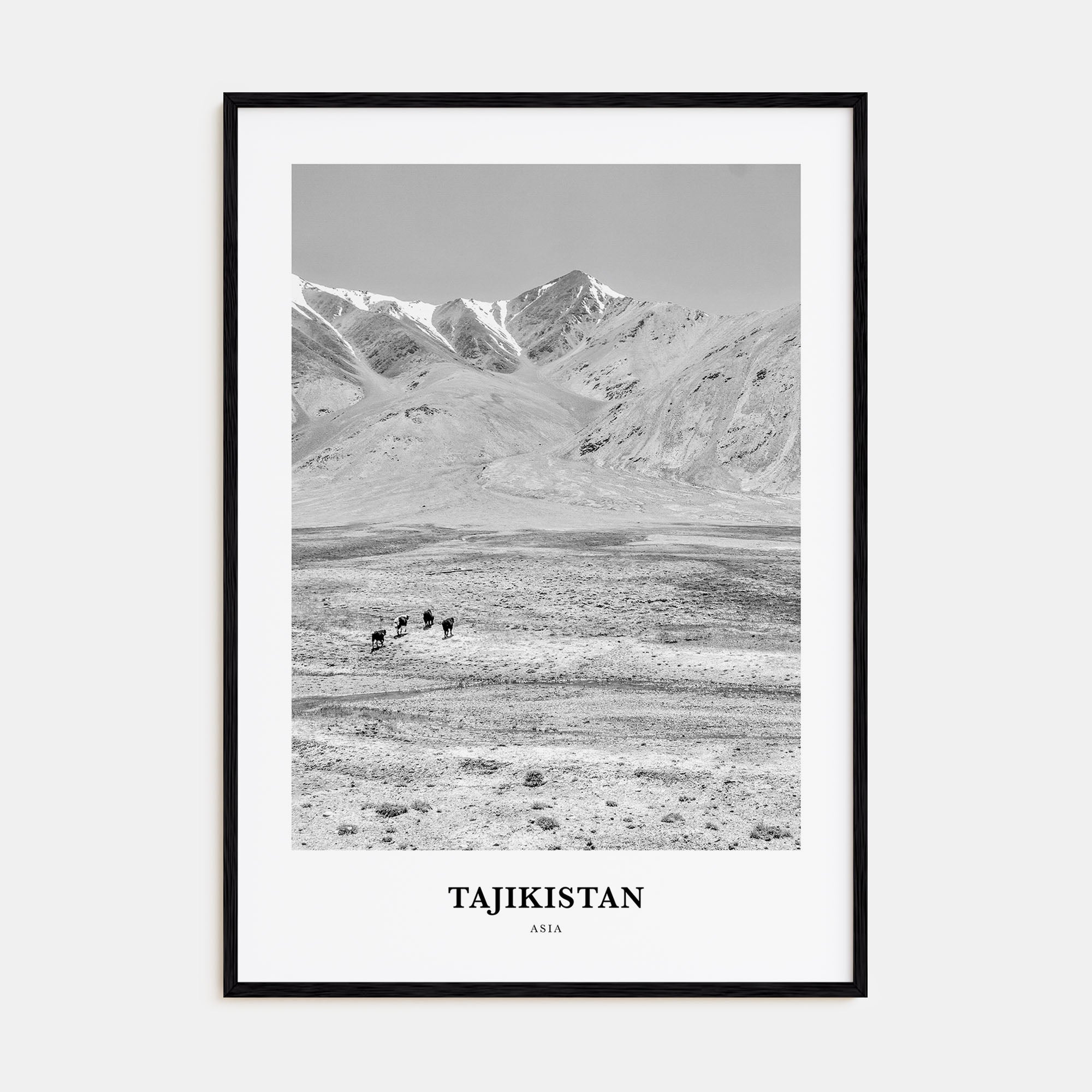 Tajikistan Portrait B&W Poster