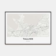 Tallinn Map Landscape Poster