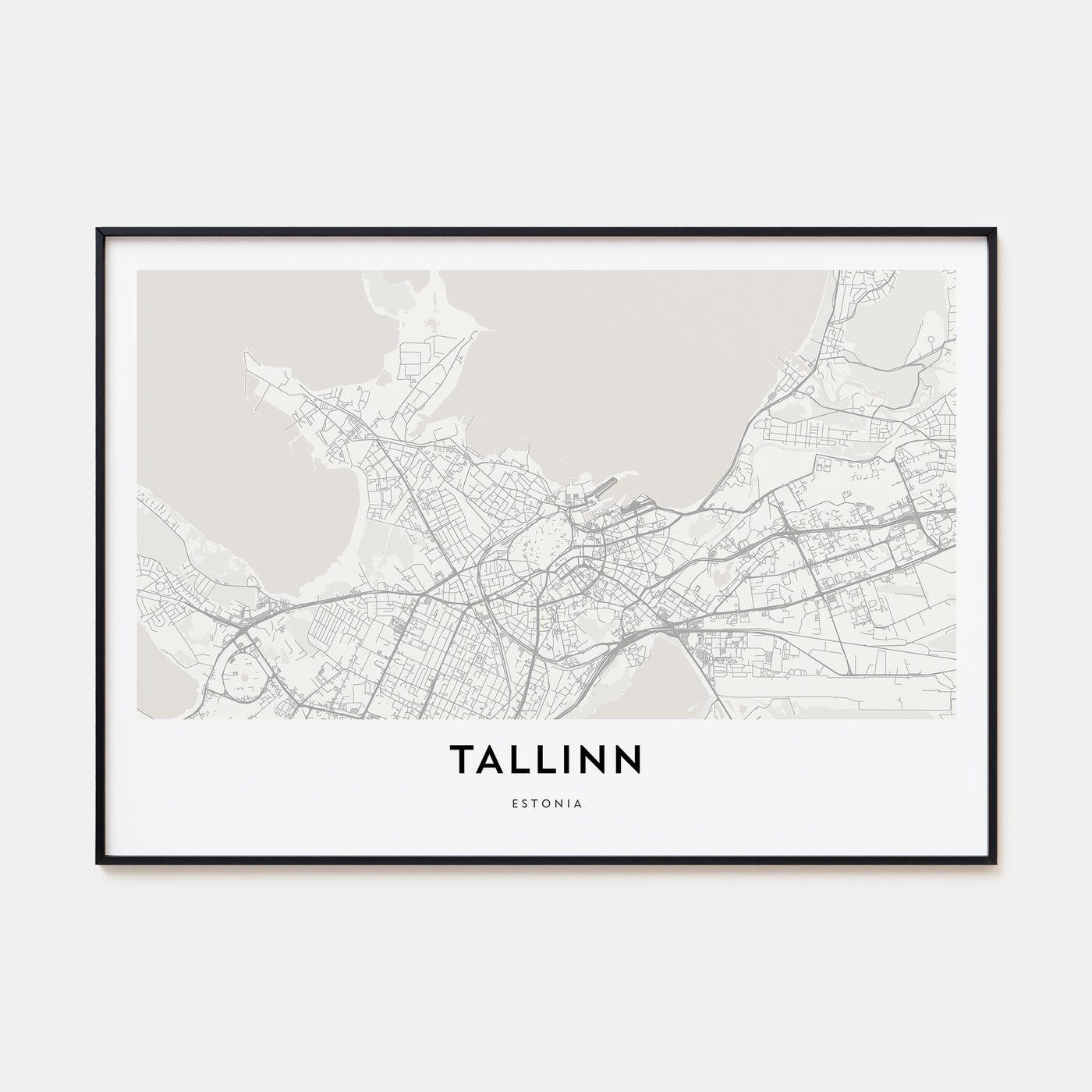 Tallinn Map Landscape Poster
