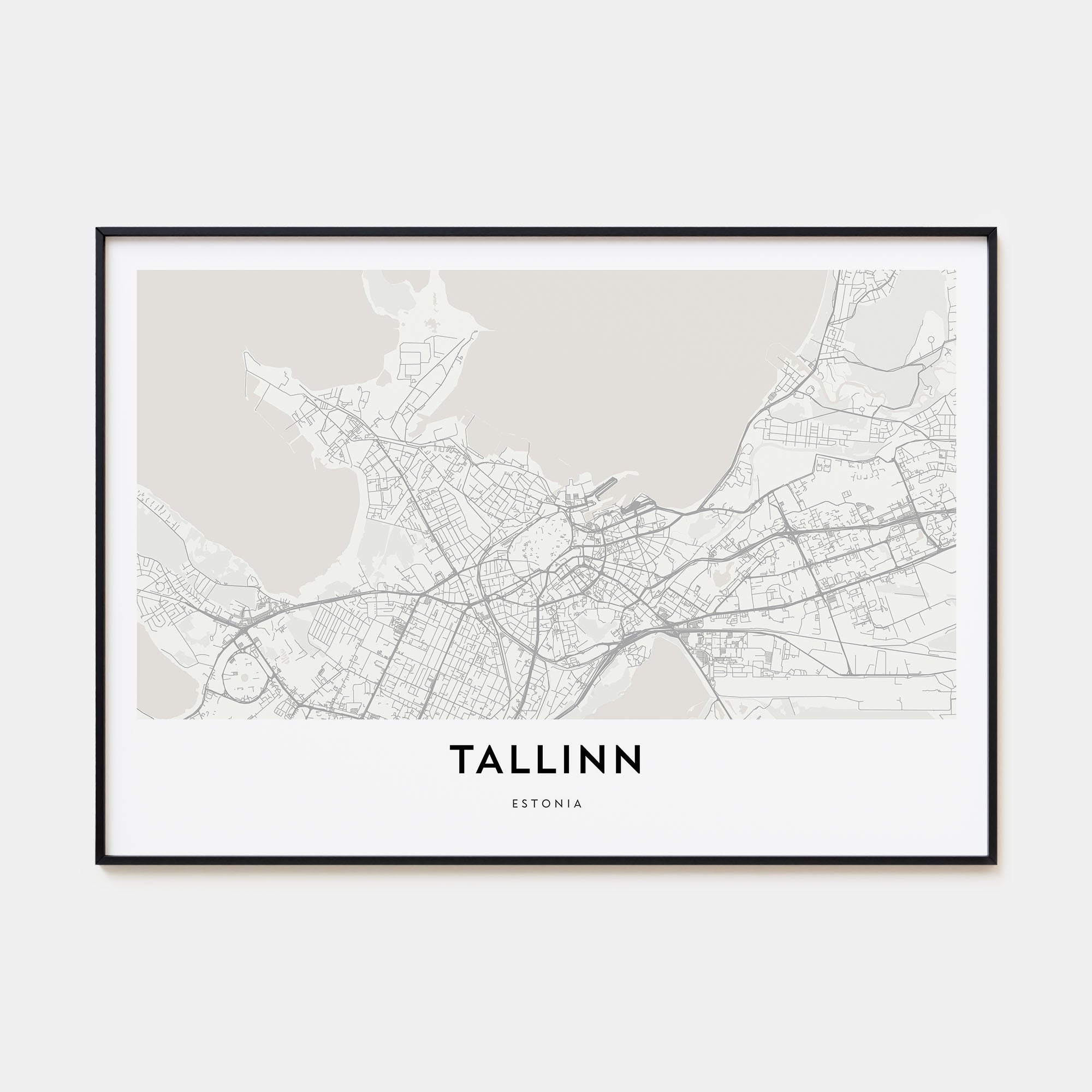 Tallinn Map Landscape Poster