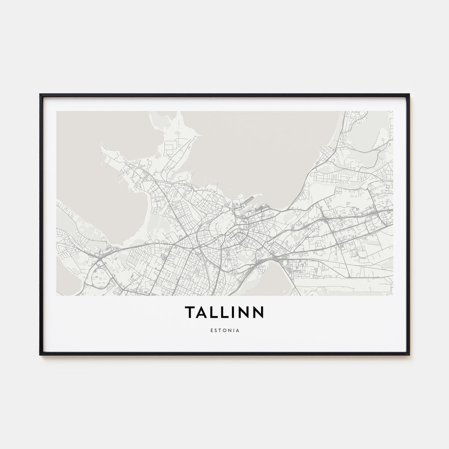 Tallinn Map Landscape Poster