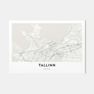 Tallinn Map Landscape Poster