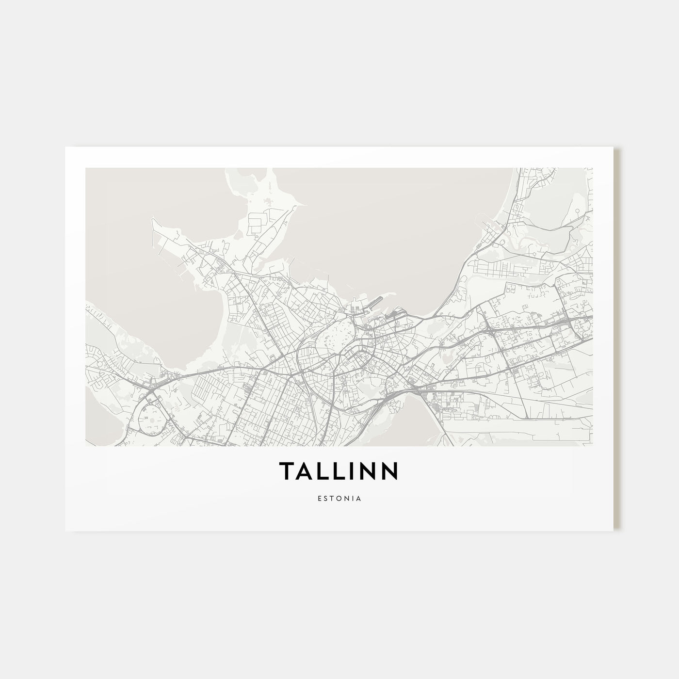 Tallinn Map Landscape Poster