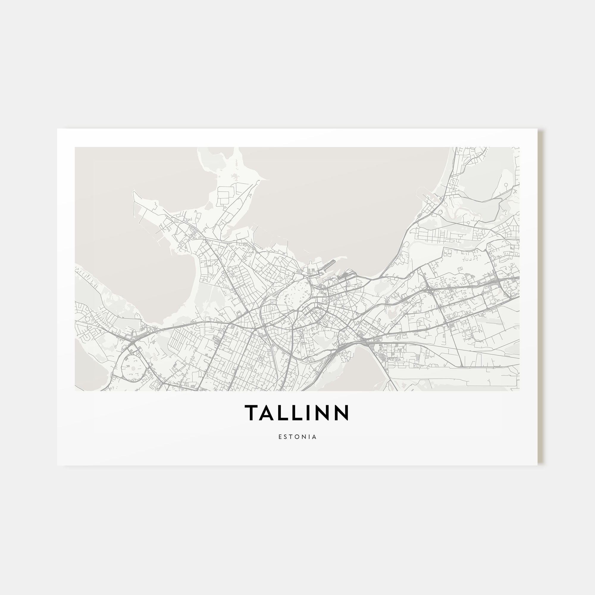 Tallinn Map Landscape Poster