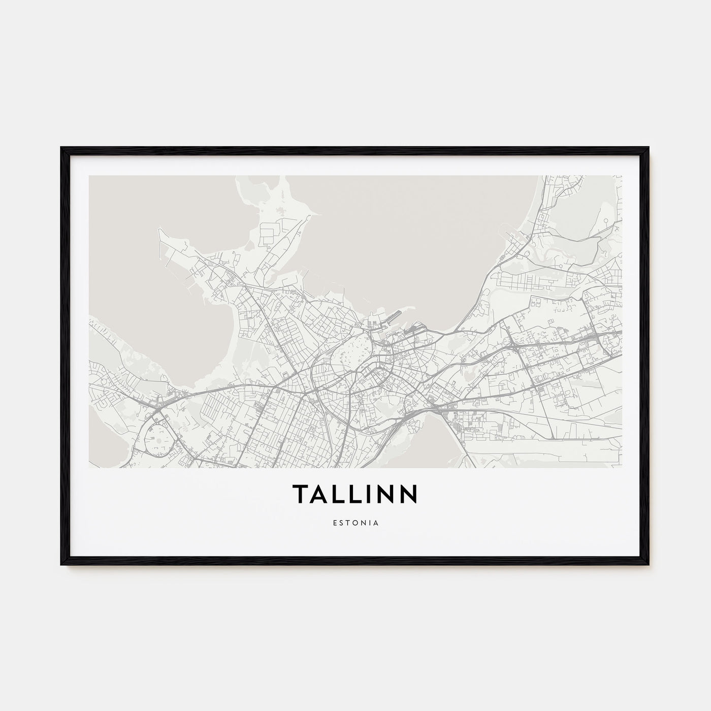Tallinn Map Landscape Poster