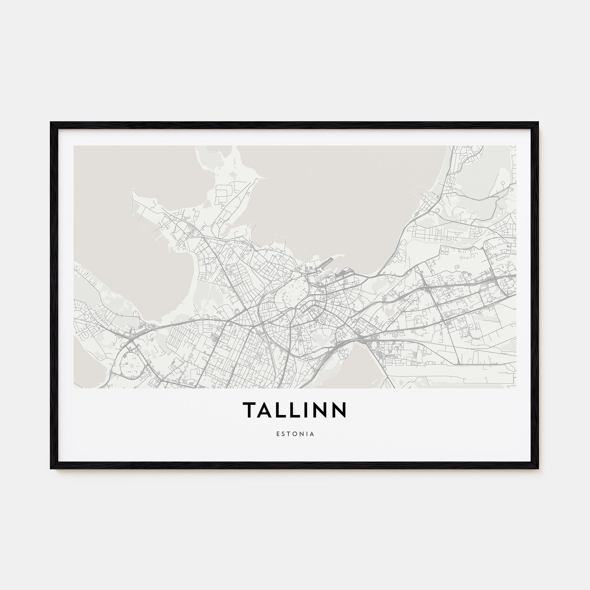 Tallinn Map Landscape Poster