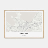 Tallinn Map Landscape Poster