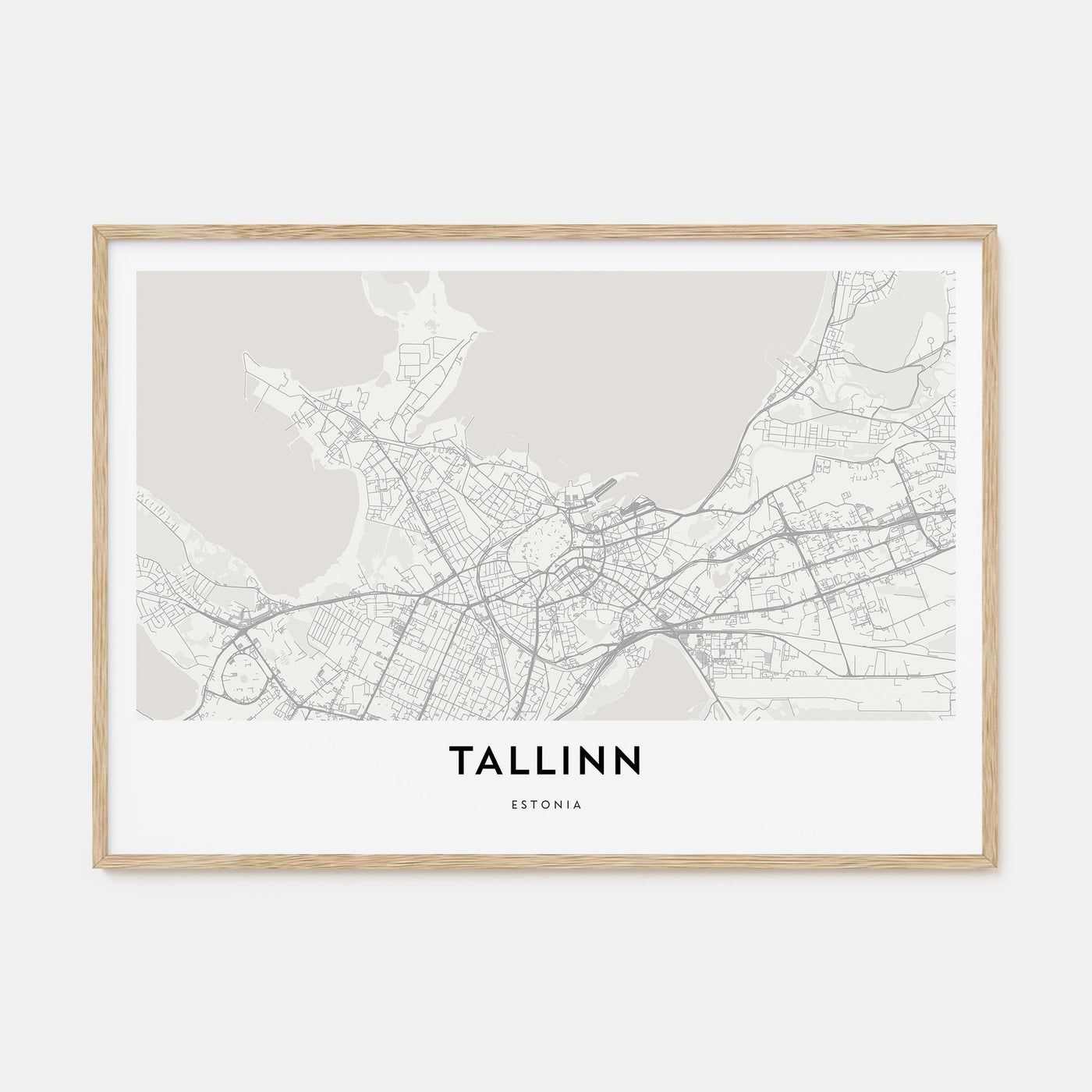 Tallinn Map Landscape Poster