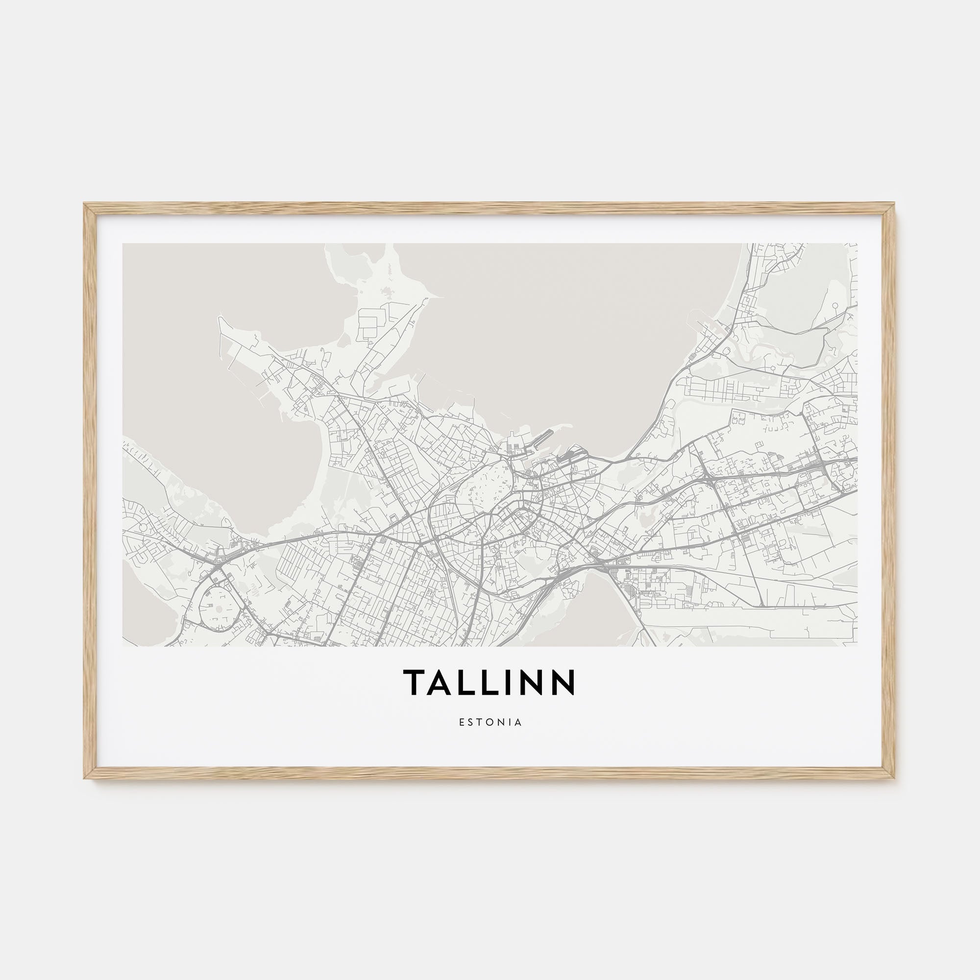 Tallinn Map Landscape Poster