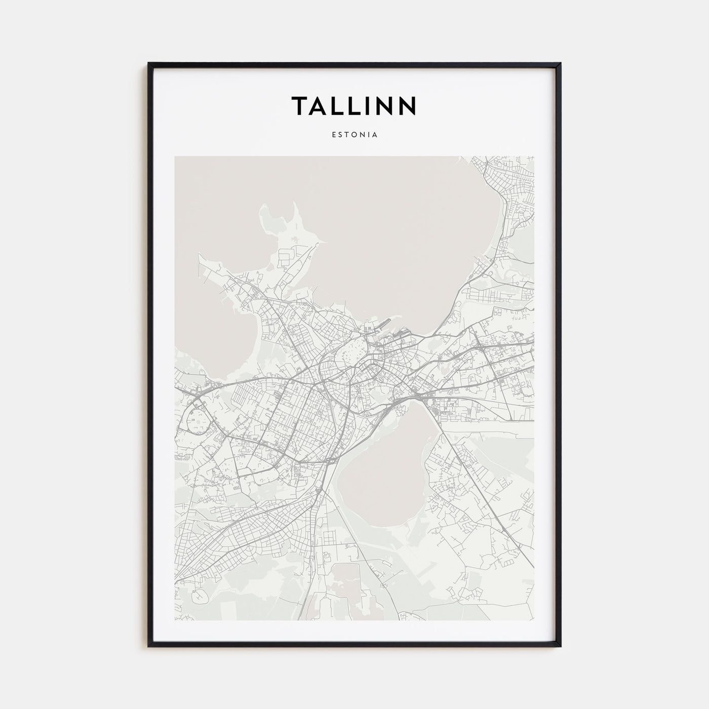 Tallinn Map Portrait Poster