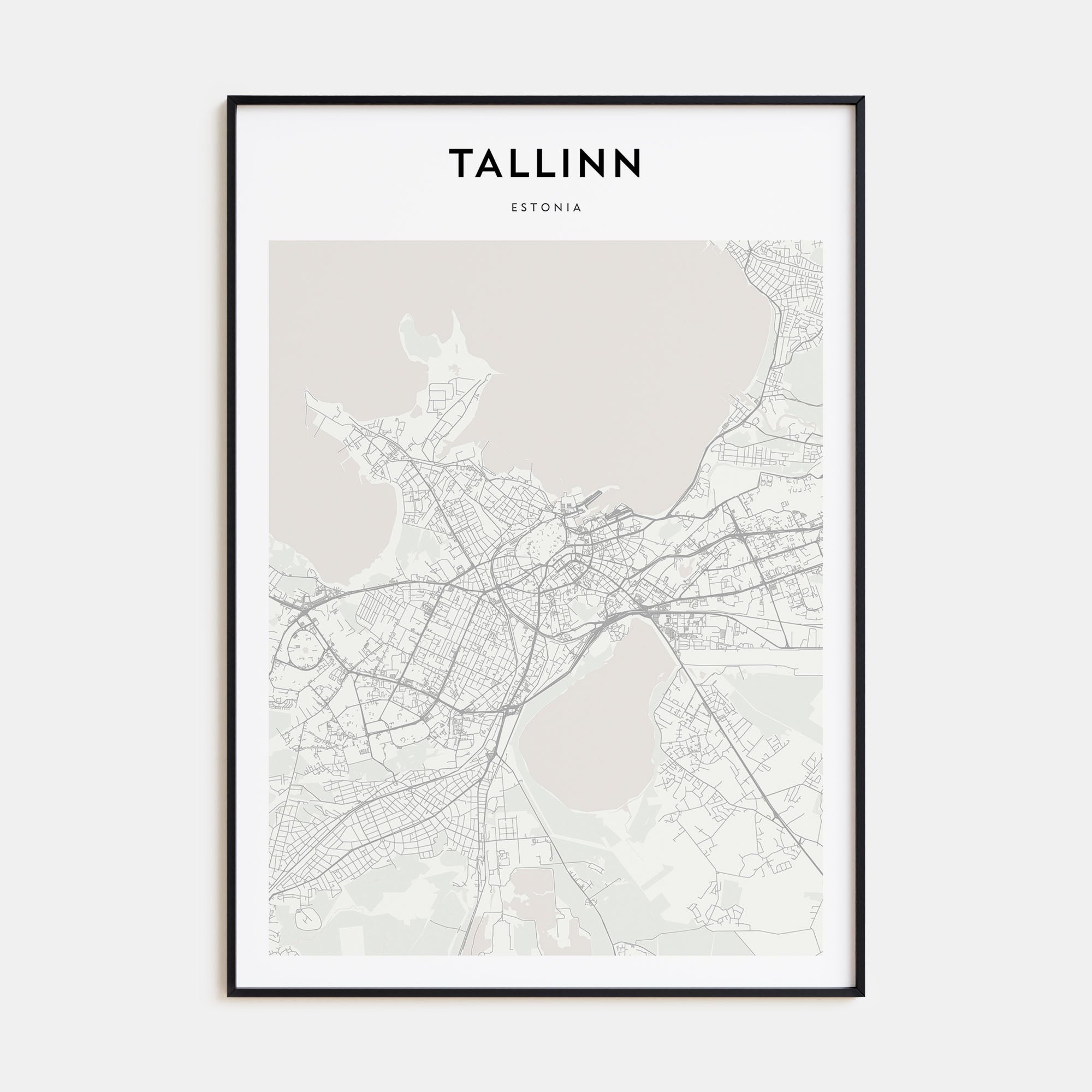 Tallinn Map Portrait Poster
