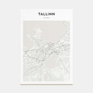 Tallinn Map Portrait Poster