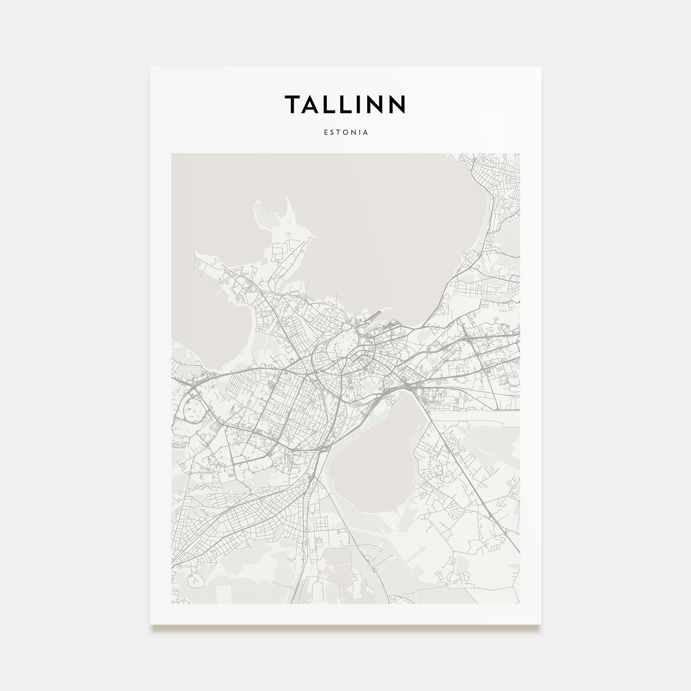 Tallinn Map Portrait Poster