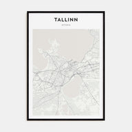 Tallinn Map Portrait Poster